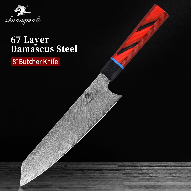 8 дюймовый поварской нож Gyuto 67 слоев кухонные ножи из дамасской стали