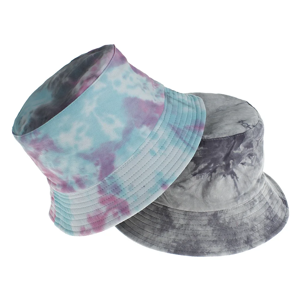 

2020 Two Side Reversible Graffiti Tie Dye Bucket Hats Hip Hop Outdoor Sports Summer Fishing Gorros Boonie Hat Caps Man Women