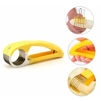 

Home Kitchen Tool Vegetable Peeler Salad Slice Stainless Banana Chopper Cucumber Fruit Steel Cutter Knife Cutter W8U7