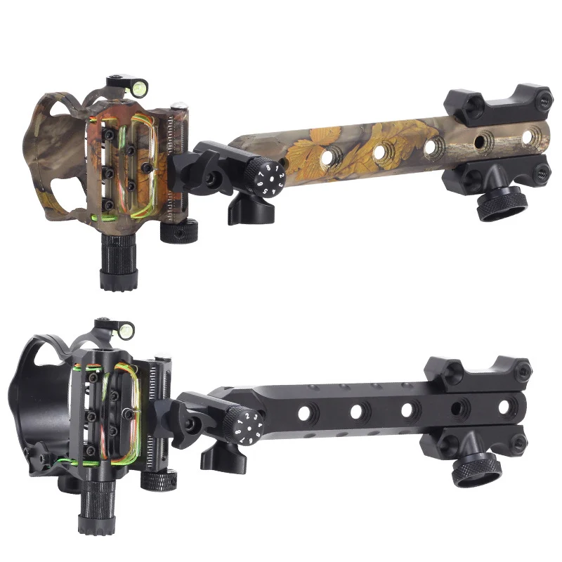 

Compound Bow Sight 5 Pin 0.019 Archery Accessory Micro Adjustable Optical Fiber Bowand Arrow Shooting Accessory
