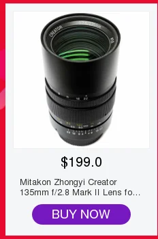 Объектив Mitakon Zhongyi Creator 135 мм f/2,8 Mark II для Canon EOS EF Nikon F Pentax K PK sony E FE