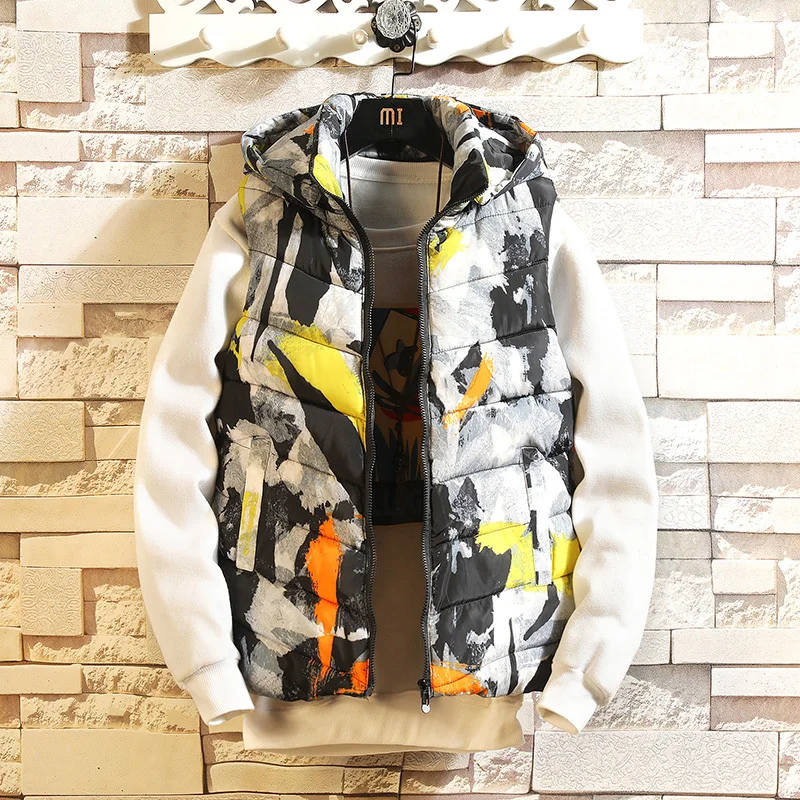 

Vest Male Season Thickening Camouflage Down Cotton Waistcoat Lovers Vest Vest 3a076 -mj16 -p45