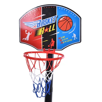 

Funny Kids Toy Toddler Kids Sports Train Adjustable Basketball Hoop Toy Set