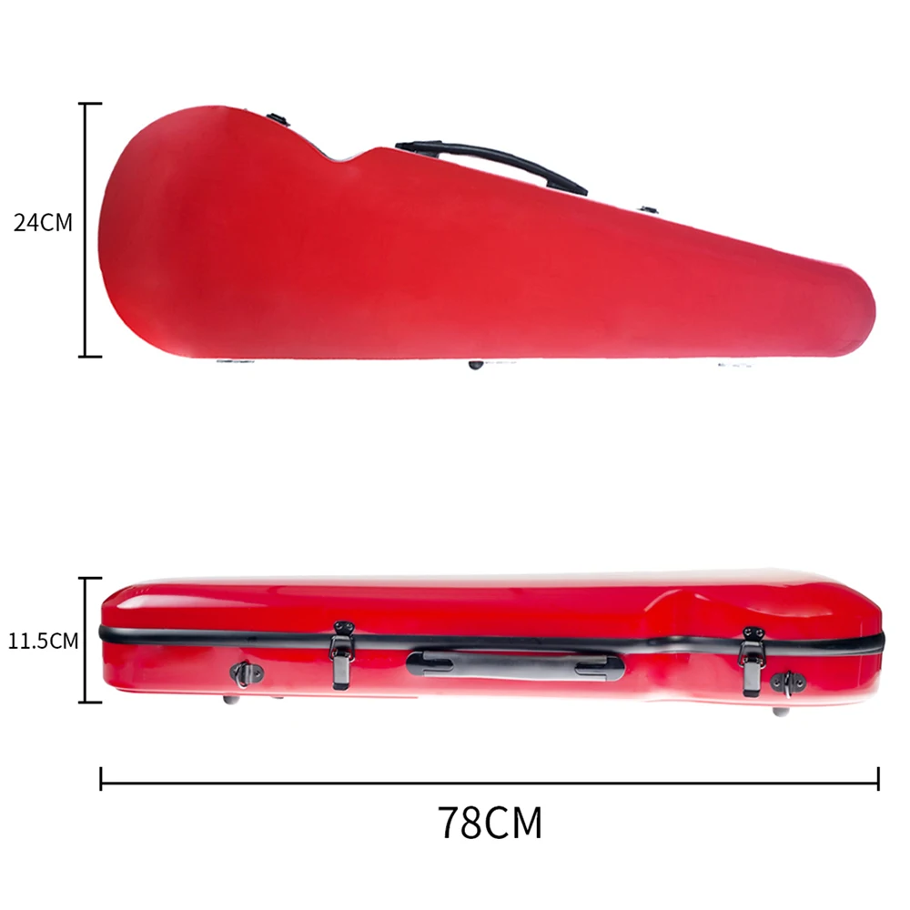 Высококачественный стекловолокно полный размер скрипки Жесткий Чехол для 4/4 скрипки Fiddles встроенный гигрометр с переноски ручные ремни