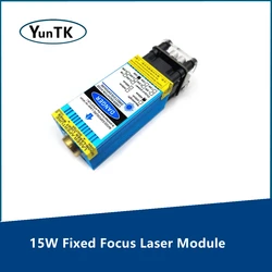 Module Laser à mise au point fixe 15W, tête Laser TTL/PWM, peut graver sur métal, 450nm, 33mm 