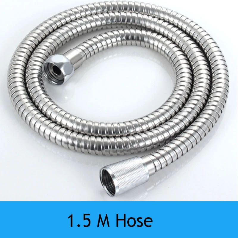 Stainless Steel Shower Hose Flexible Water Pipe 1.5m/2m Rainfall Shower Hose Chrome Plating Pipe Bathroom Accessories