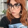 JASPEER-Gafas de ojos de gato para mujer, montura de ojos Retro, de medio Marco, de marca de diseñador, lentes de montura óptica para Gafas ► Foto 1/6