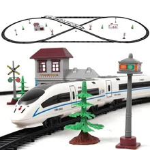 Железнодорожный электрический игрушечный поезд рельсы дистанционного управления железная дорога с поездом и рельсами Электрические игрушечные поезда модели Rc Поезда набор детей