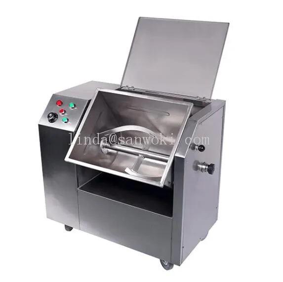 25kg capacity stainless steel food mixer noodle dough making machine meat mixer fish meat blender machine meat beater machine 2