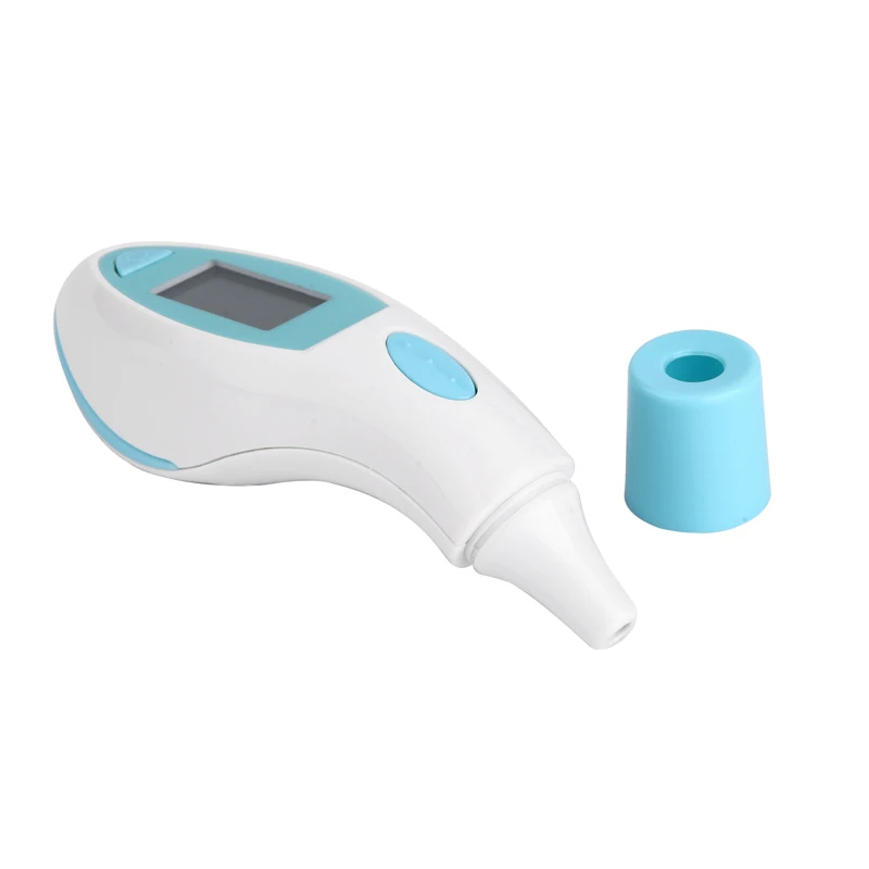 OPHAX электронный цифровой инфракрасный ушной термометр детский ИК ЖК-дисплей детский лоб бесконтактный термометр для температуры тела - Цвет: blue