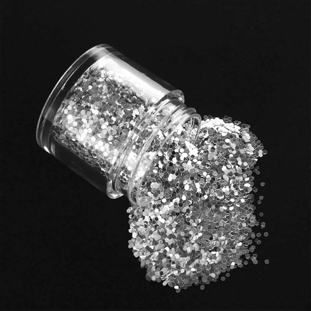 Silver Nail Powder Nail Art Glitter Tips