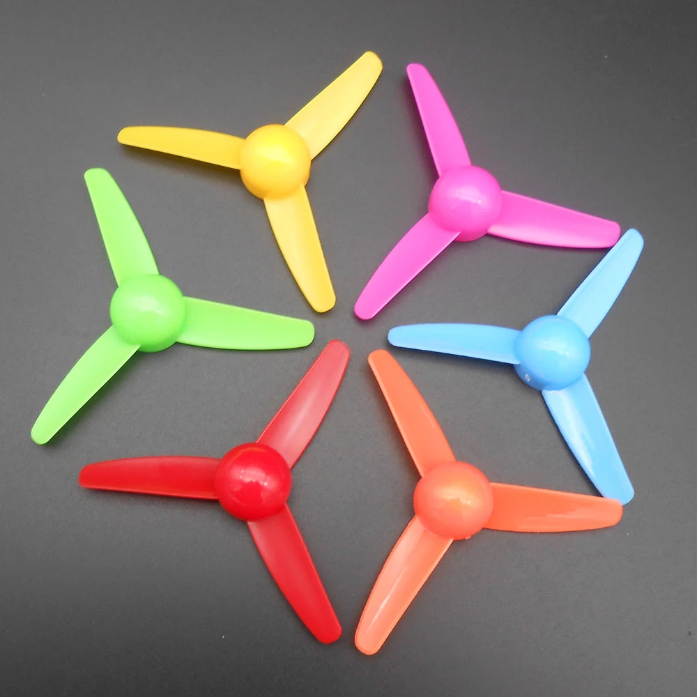 500pcs 8cm 3blade Propeller Plastic 3 Leaves Helix Oars Aperture=2mm 1
