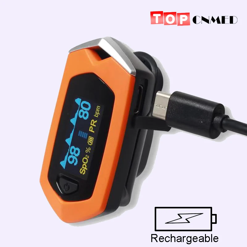 

with Rechargeable Battery Pulse Oximeter Oxygen Saturation Monitor SPO2 PR Detection