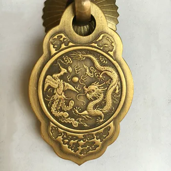 

4pcs/lot Brass Handle Cabinet Drop Handle Cupboard Door Ring Furniture Drawer Door Pull Chinese Style