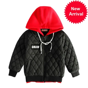 

Short Winter Jackets New for Boys Coats Autumn Casual Boys Cotton Padded Hooded Parka Thick Warm Outwear Age 5-15Y