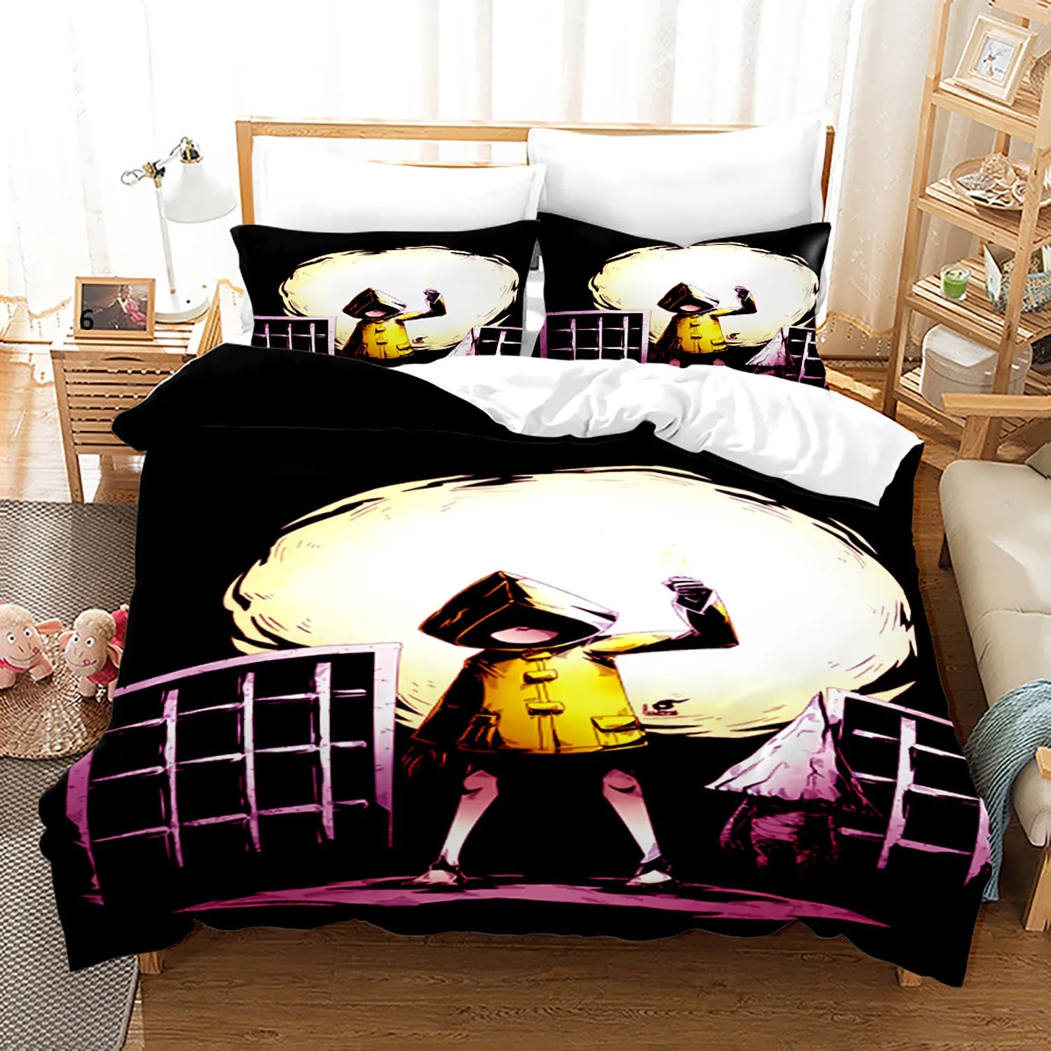 

Little Nightmares Bedding Set Single Twin Full Queen King Size Little Nightmares Bed Set Children's Kid Bedroom Duvetcover 012