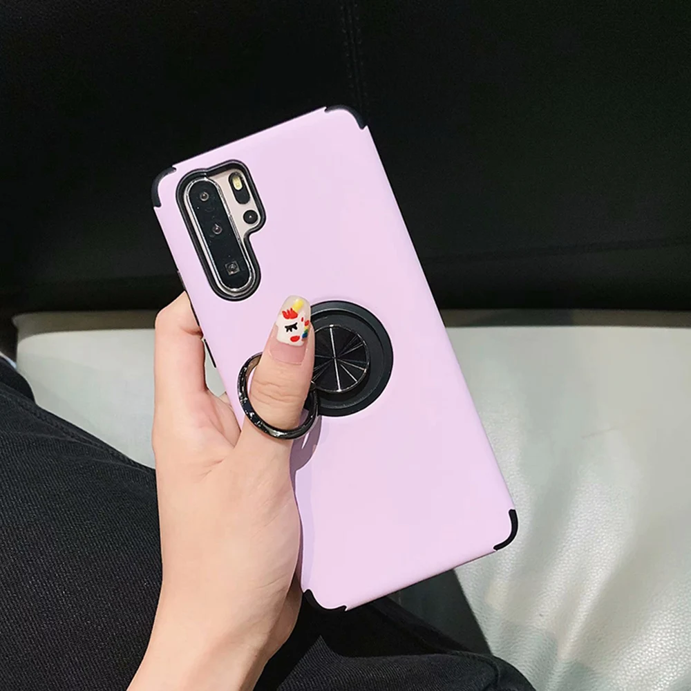 Для huawei P30 P30lite P30pro чехол Роскошный крутой аппаратный кольцо с подставкой ударопрочный PC+ PTU чехол для телефона