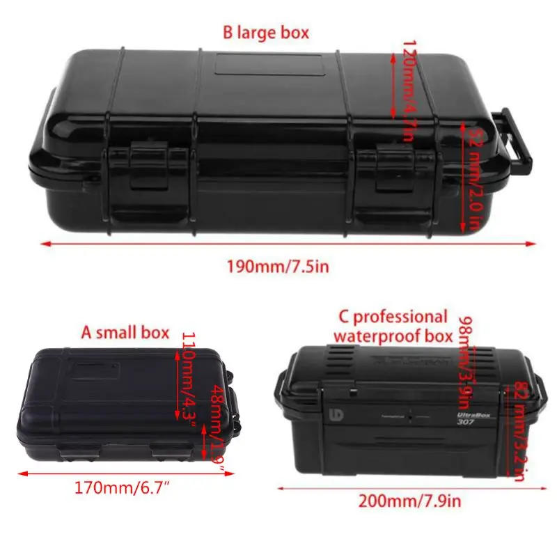 Outdoor Shockproof Pressure Resistant Waterproof Dustproof Sealed Waterproof Safety Case ABS Plastic Tool Dry Box Survival Case portable tool chest