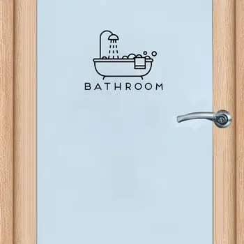 

New Creative Diy Funny Door Stickers Bathroom Bathtub Shower Door Wall Art Decal Sticker Waterproof Home Decoration