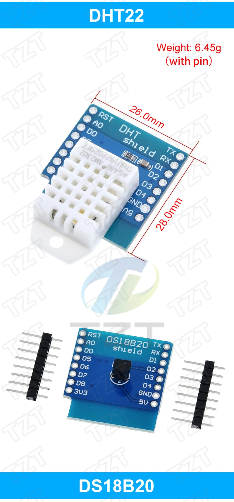 Esp8266 D1 Mini Pro Wifi Entwicklung Bord Nodeu Ws2812 Rgb Dht11 Dht22 Am2302 Relais Ds18b20 Bmp180 Motor Für Wemos Diy kit – Detail 7
