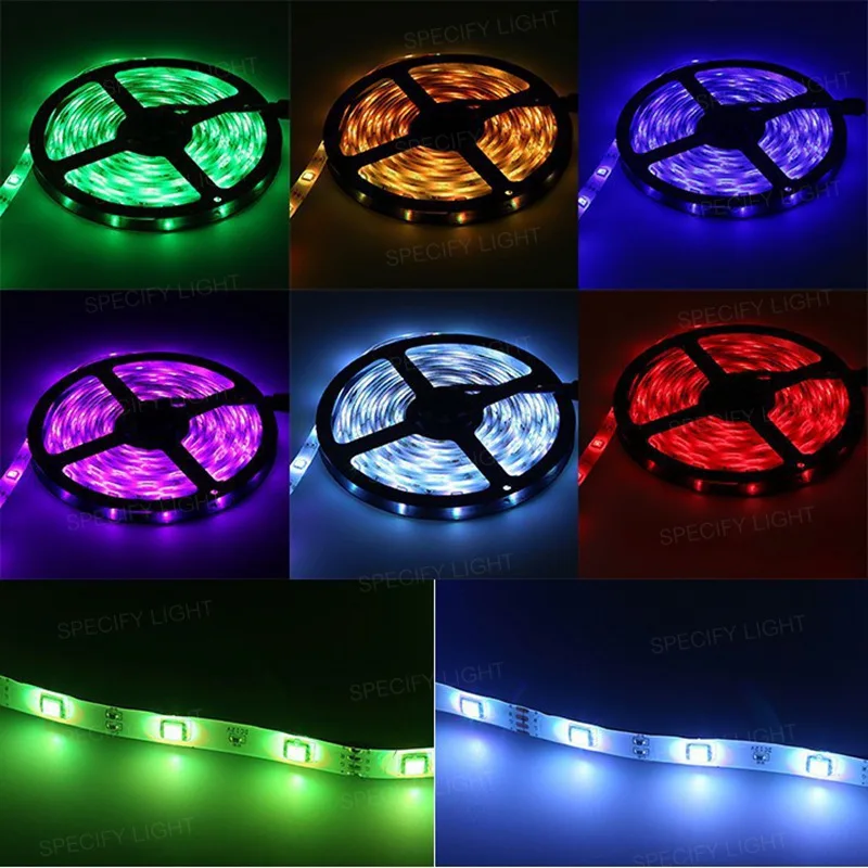 5M 10M 15M 20M RGB LED Stripe Light SMD 5050 IP65 Waterproof RGB Tape DC12V Ribbon Diode Flexible LED Strips Flexible Kit 24 Key Remote Controller APP (3)