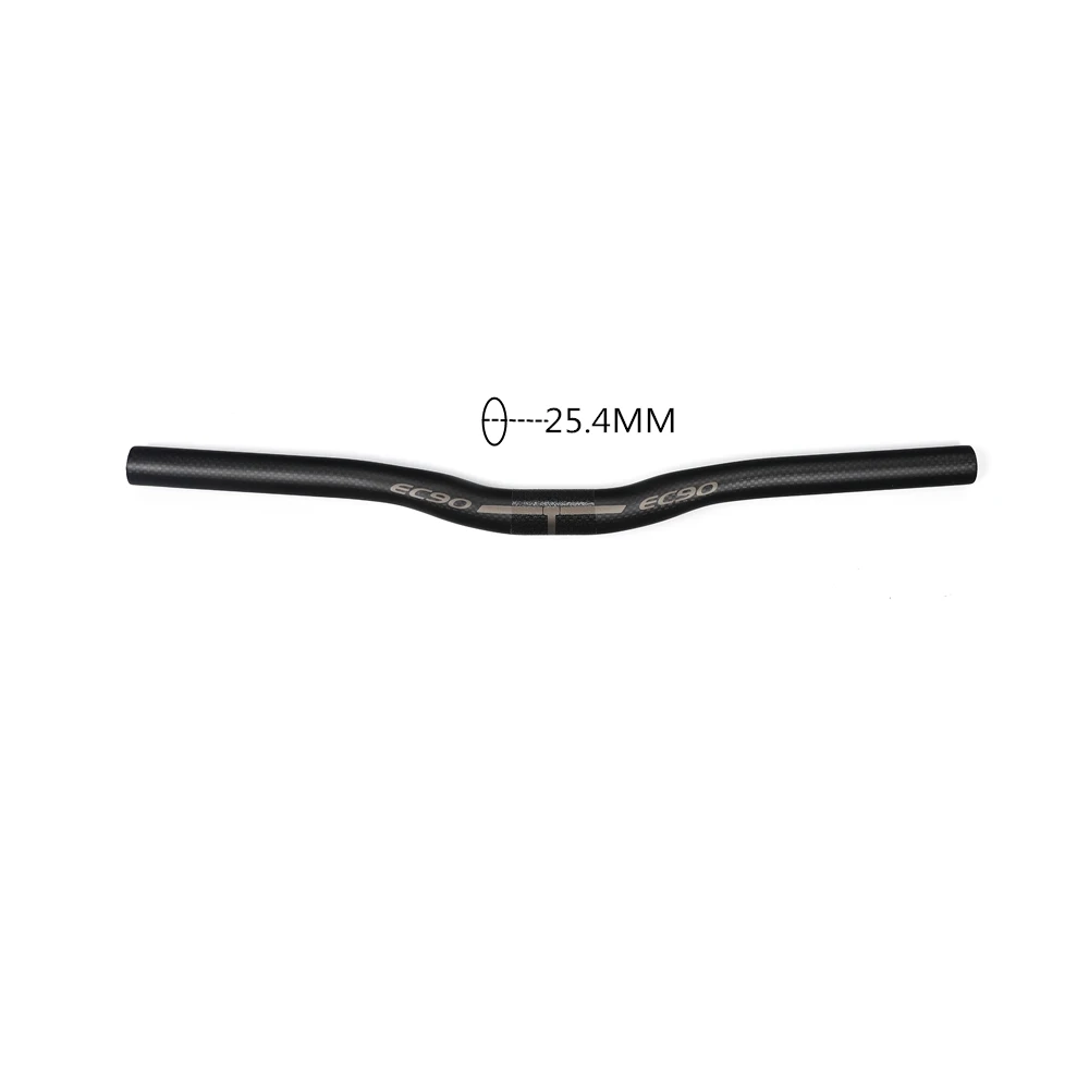 Rise 25.4-460mm EC90, углеродный руль для горного велосипеда, MTB, руль для велосипеда, полностью углеродное волокно, детская ручка для велосипеда 3 K, матовая, 25,4 мм - Цвет: Rise 25.4-460mm