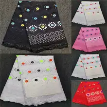 HL! Последнее поступление хлопчатобумажная швейцарская вуаль в африканском стиле кружевная ткань высокого качества нигерийский французский Чистый хлопок вышитые швейцарские маркизет кружевные ткани! J10728