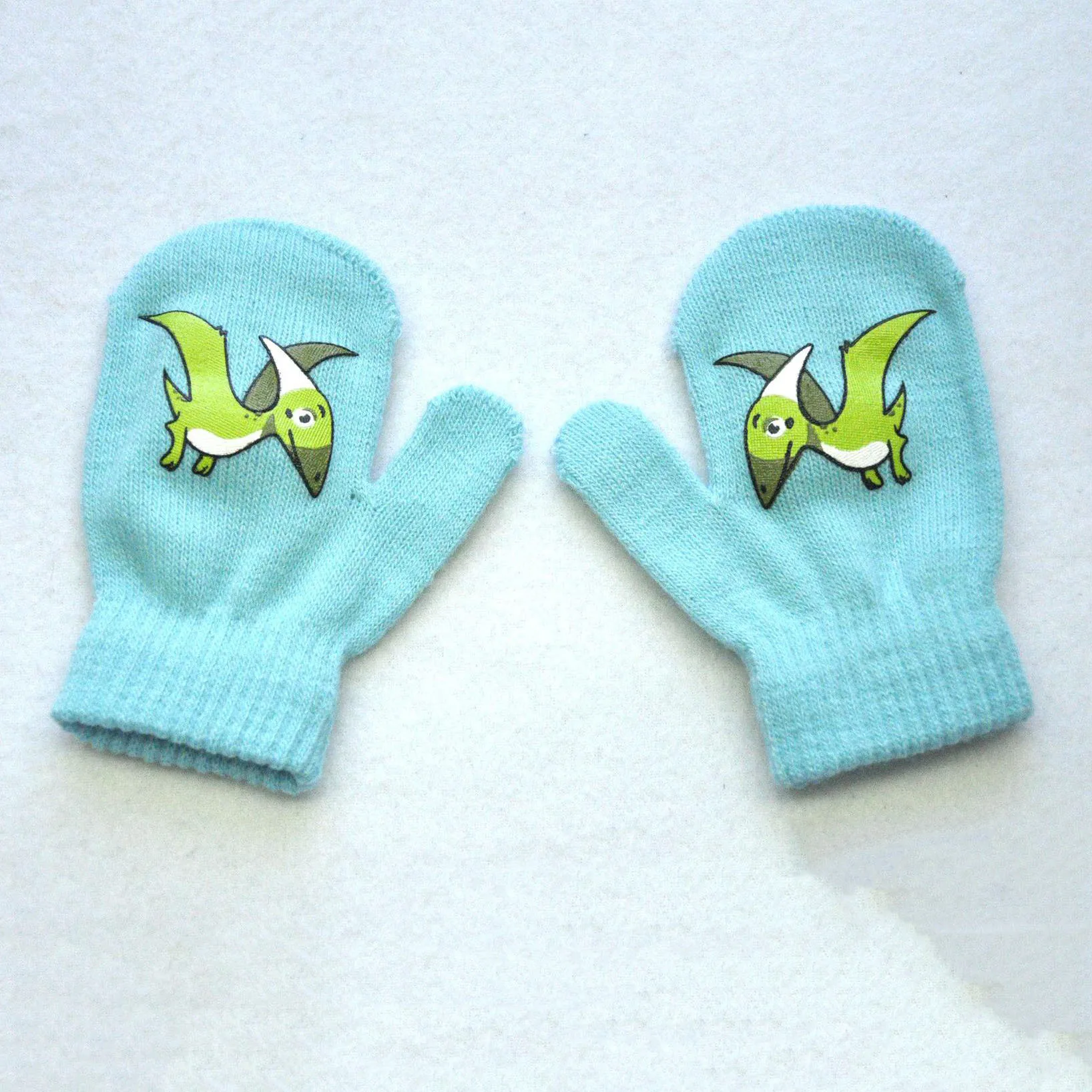 Children's Finger Toothbrush 1 Pair Cartoon Anti-grasping Warm Gloves Protection Baby Mitten Cute Unisex Girls Boy Cute Kawaii Dinosaur Newborn Love Face pacifier for baby Baby Accessories