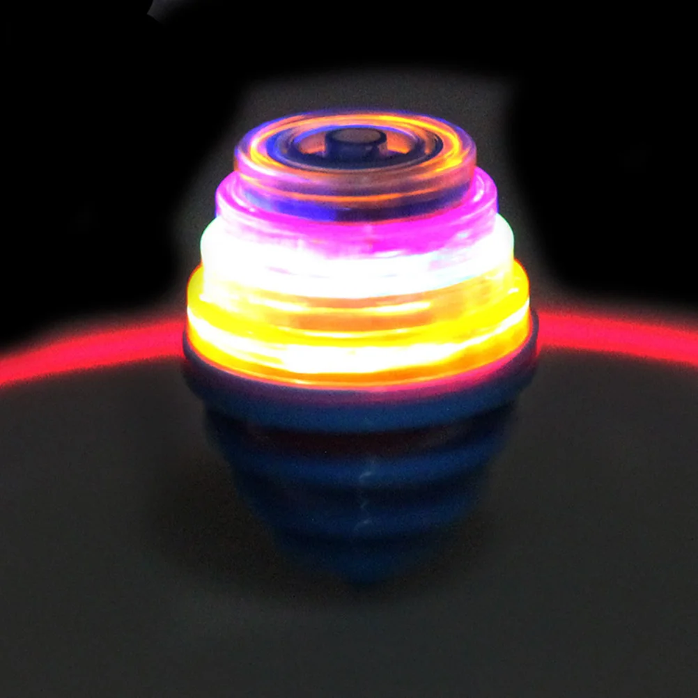 SPINNING TOP TOY FUN KIDS GYROSCOPE LED FLASHING LIGHTS MULTI COLOUR GIFT NEW 
