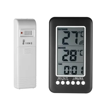 

LCD Digital Wireless Temperature Hygrometer Sensor Moisture-proof Electronic Thermometer Multi-environment