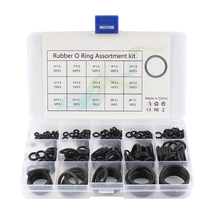200PCS-set-Rubber-O-Ring-Assortment-kit-oring-Washer-Gasket-Sealing-O-Ring-pack-15-Sizes (4)
