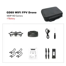 GD89 WIFI FPV Foldable Arm RC Drone with 480P/1080P HD Camera 15 Minutes Flight Time Alitute Hold Mode Aircraft VS E58 MAVIC 2