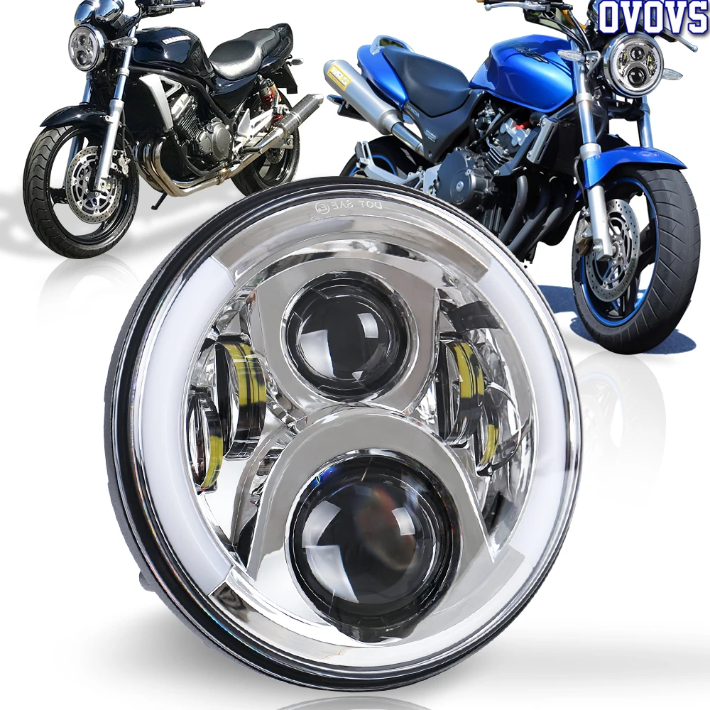 Cb400sf Ledヘッドライト 点滅 防水 7インチ Honda Vtr250 Cb1100 Cb1300 クローム Aliexpress