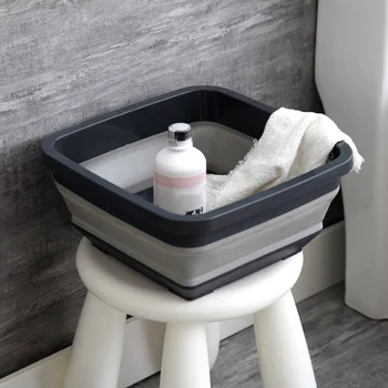 

Retractable Washbowl Household Plastic Washbasin Footbath Foldable Portable Washbowl For Outdoor Travel