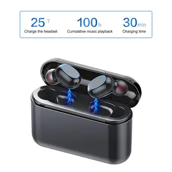 

A2 TWS Mini earphone Wireless Charging Bluetooth Headset 5.0 Touch 2600mAh Mobile Power Headset with Dual Microphone