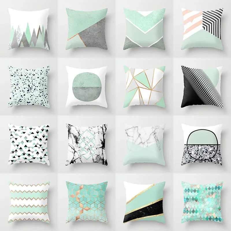 Geometric Throw Pillow Case Cushion Cover for Home Chair Sofa Cushion Cover Student Nap Pillowcase Square