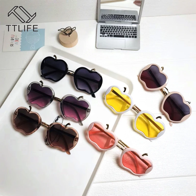 TTLIFE 2020 детские солнцезащитные очки Apple металлические ретро для мальчиков и