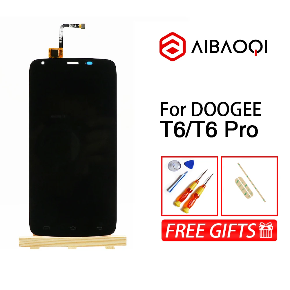 AiBaoQi 5,5 дюймовый сенсорный экран+ 1280X720 ЖК-дисплей в сборе для Doogee T6/T6 Pro Android 6,0