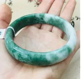 52mm-54mm Натуральный грубый резной светильник зеленый двухцветный 53-62 браслет красивый браслет с дизайном «Принцесса» отправить подруге - Окраска металла: 52mm-54mm