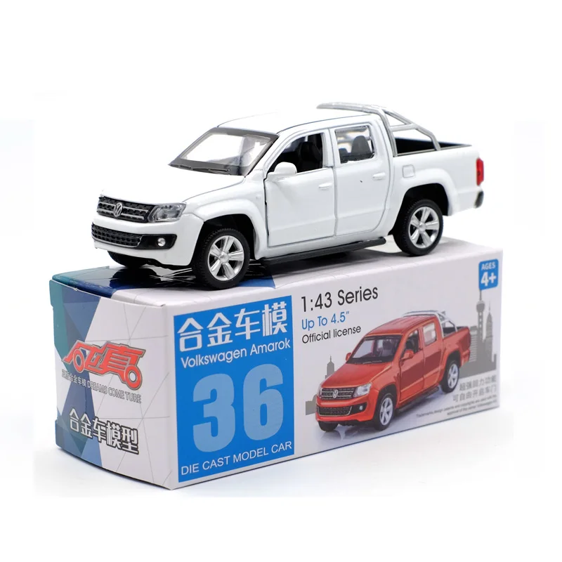

High Simulation 1/43 Pull Back Amarok Pickup Cars Alloy Die Cast Model Collection Toys Car