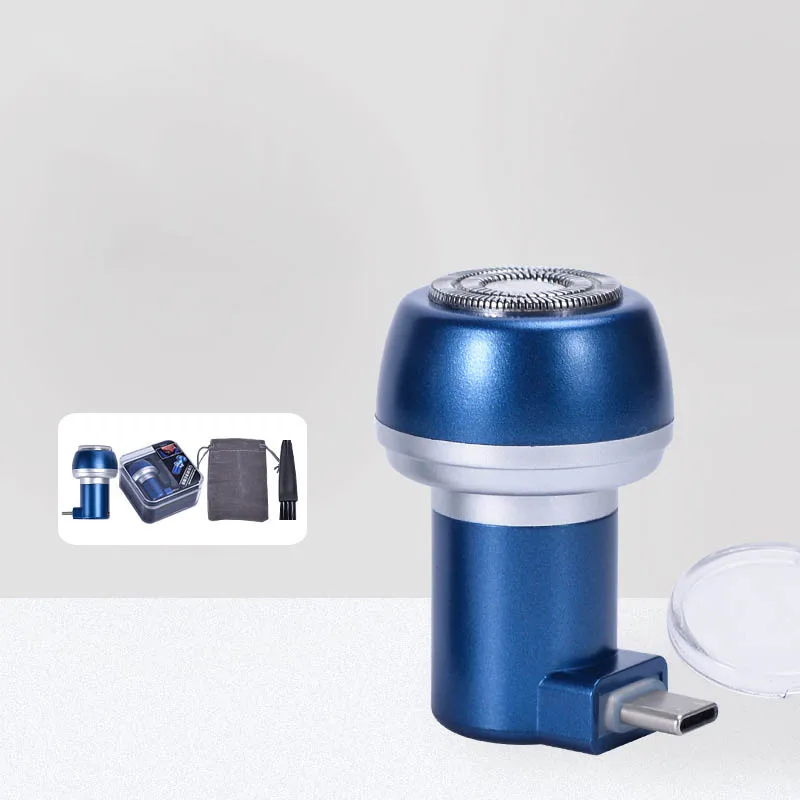 Путешествия Мини USB электробритва Магнитный мобильный телефонный разъем Micro-USB TYPE-C Мужская электрическая бритва для путешествий на открытом воздухе