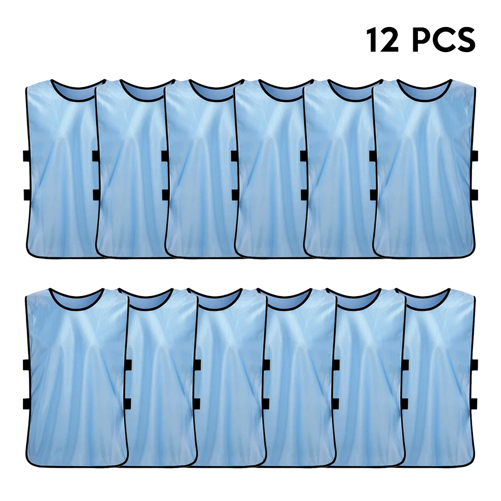 

12 PCS Kid's Soccer Pinnies Quick Drying Football Jerseys Youth Sports Scrimmage Practice Sports Vest Team Training Bibs 2019
