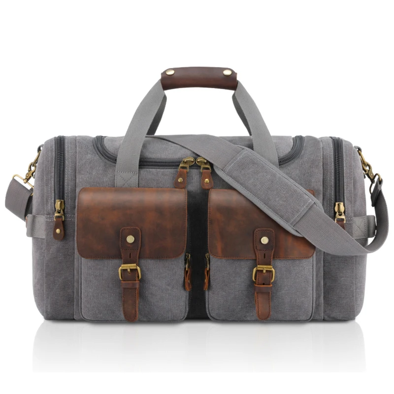 MAHEU, холщовая, Армейская, зеленая, темно-синяя, серая, дорожная сумка для мужчин, мужская, спортивная сумка, Weekender, для путешествий на открытом воздухе, большая сумка, 56 см