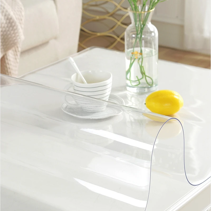 

Waterproof Transparent PVC Tablecloth Table Cloth Soft PVC Glass Table Cover Mat Kitchen Pattern Oil-proof Cloth 1mm 1.5mm