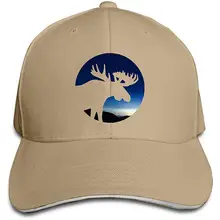 Мужская Женская Бейсболка Для Гольфа Moose Sky Moon