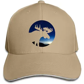 

Men's Women's Moose Sky Moon Golf Hat Baseball Cap