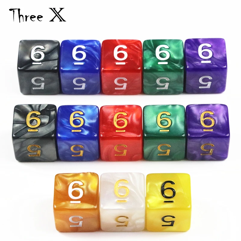 Game Dice 10PCS TRPG D6 Dice for DNDGame Games DicesDesktop Game Pieces DNDGame rpg
