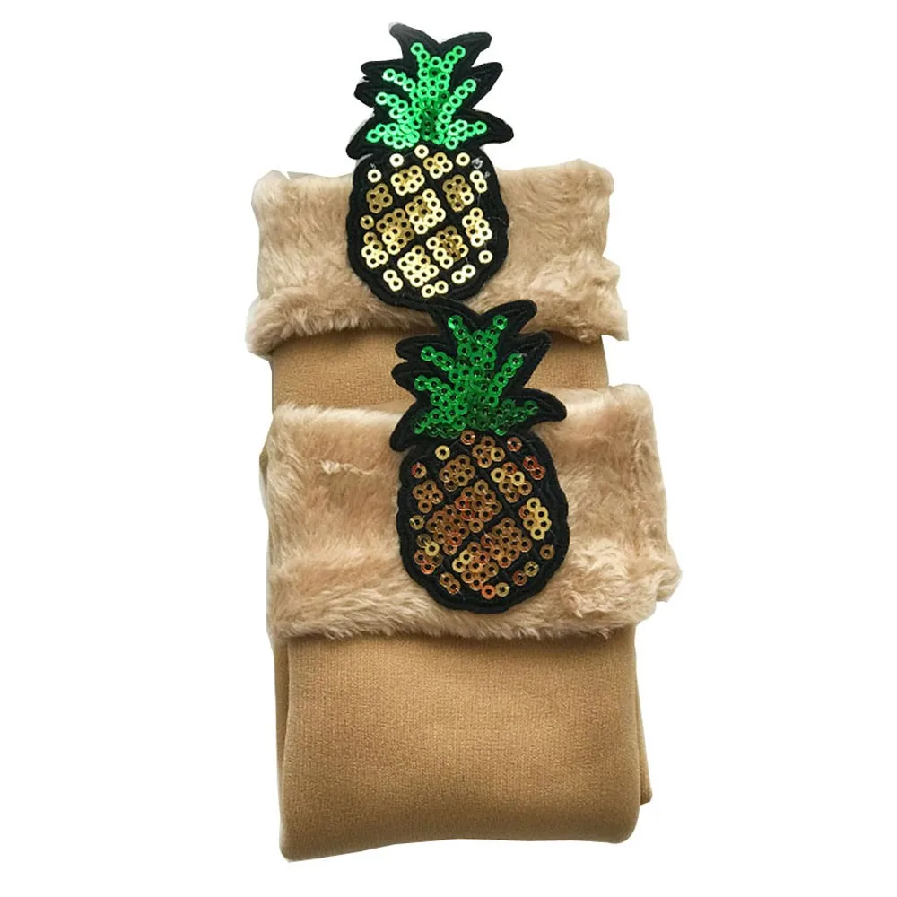 Новые зимние женские милые носки, женские плюшевые бархатный носок с ананасом, хлопковые однотонные носки, счастливые носки для девочек, skarpetki damskie