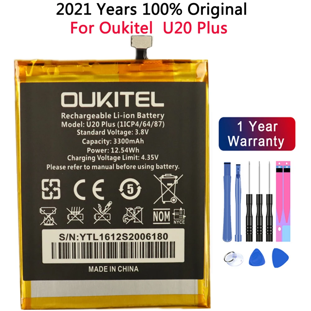 100% оригинальный сменный аккумулятор Oukitel U20 Plus новый высококачественный емкостью