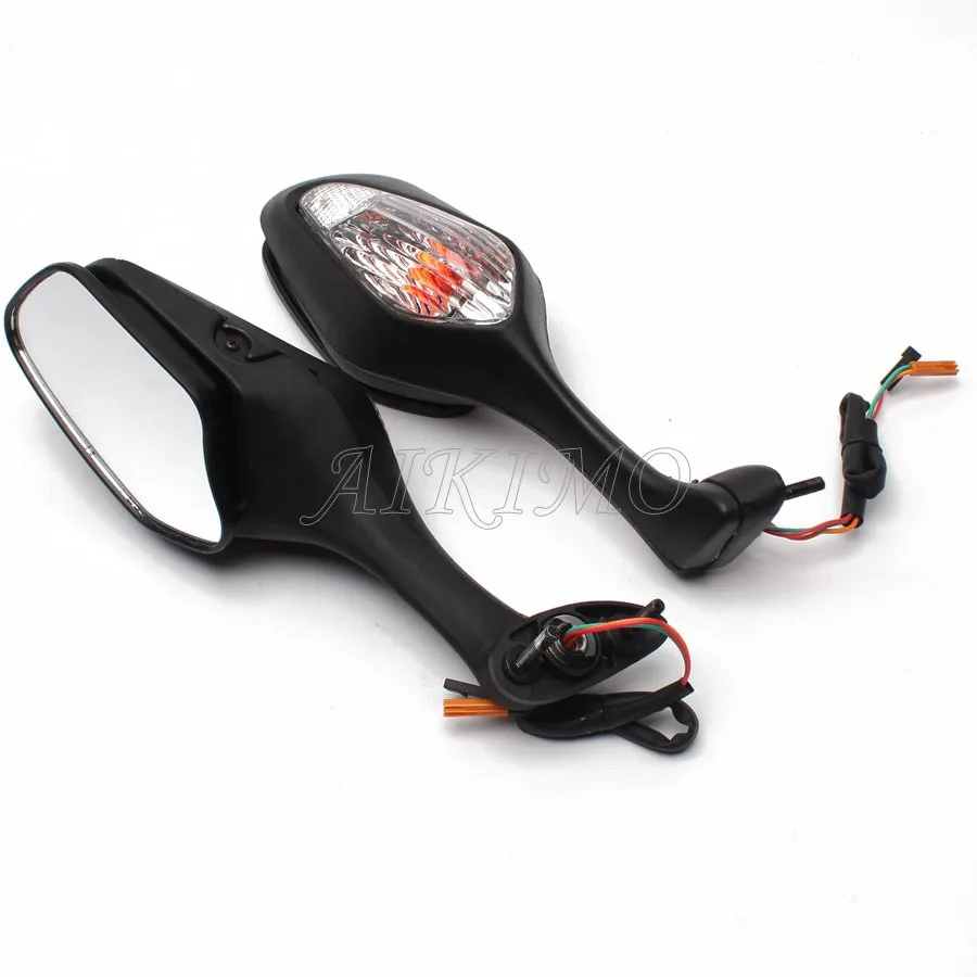 

Для 2008-2013 Honda CBR1000RR CBR 1000RR 2010-2012 VFR1200 VFR 1200 пара мотоциклов заднего вида светодиодный указатель поворота Боковые Зеркала Черный